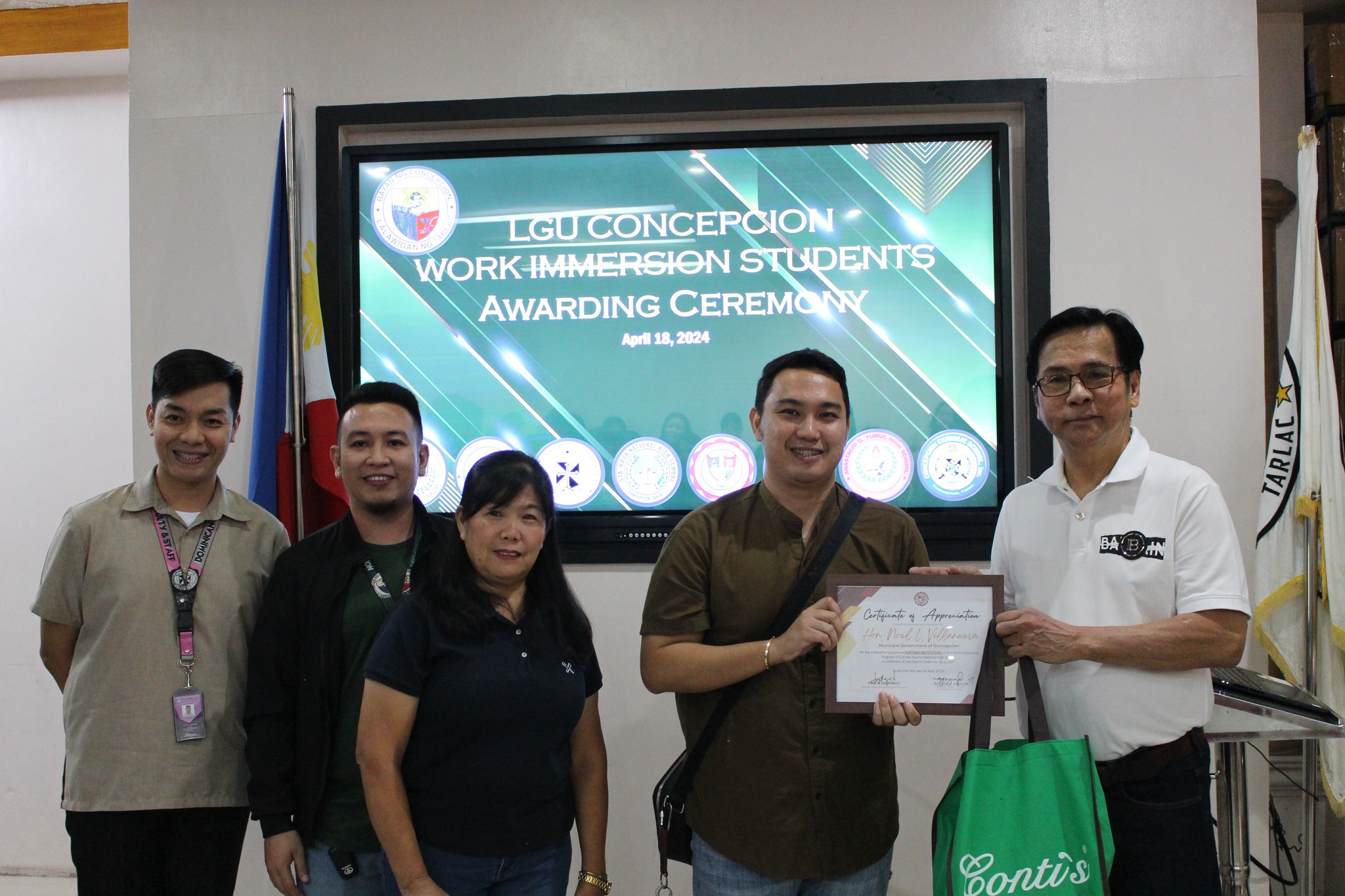 Awarding of Certificates sa mga Work Immersion Students