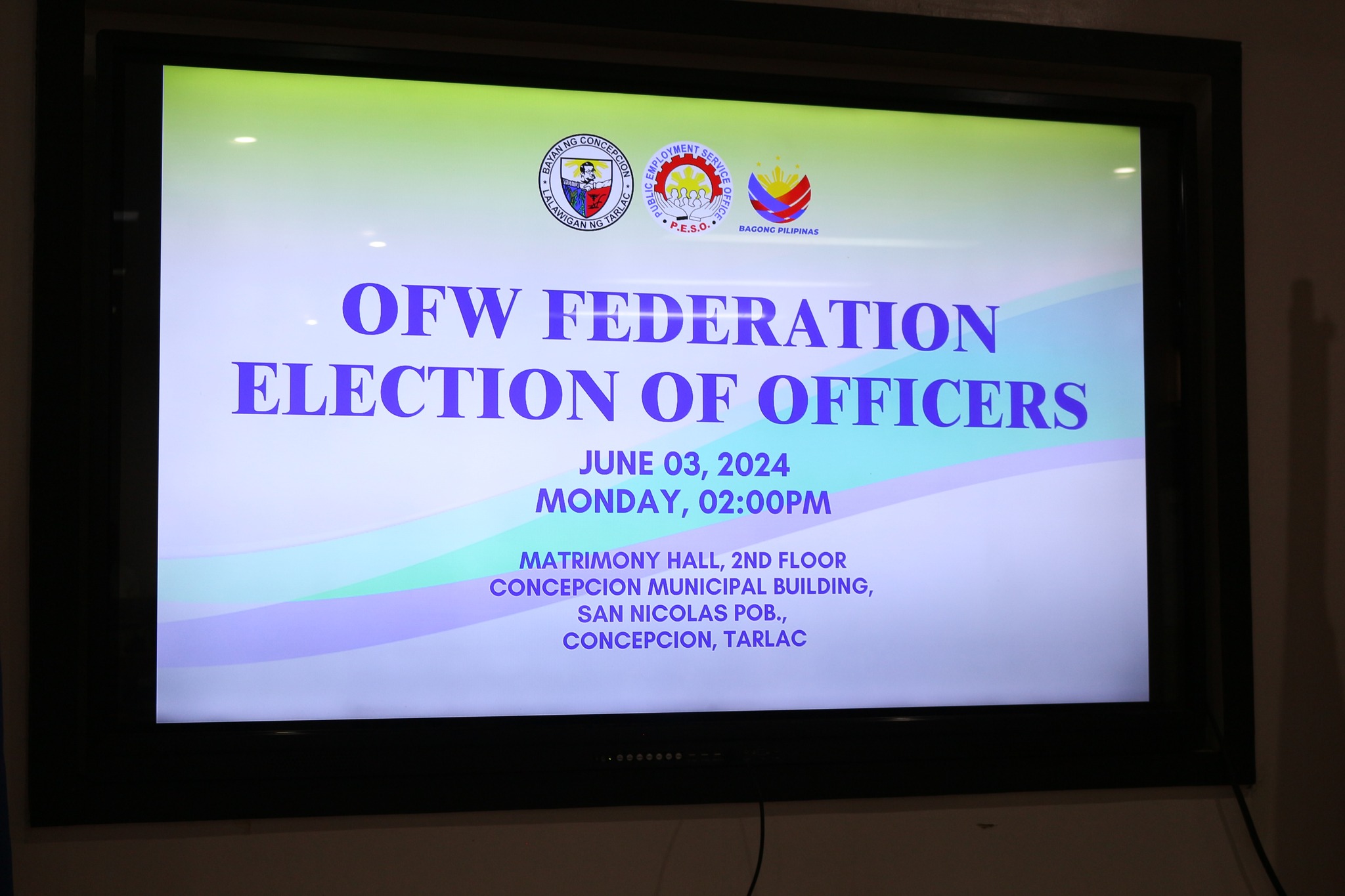 OFW Federation Electing of Officers Ginanap sa Munisipyo