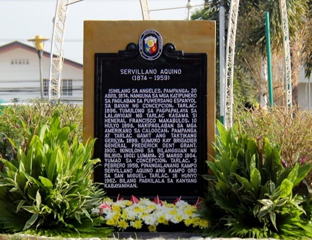 SERVILLANO AQUINO HISTORICAL MARKER
